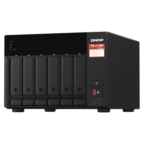 QNAP TS-673A NAS Tower Ryzen Embedded V1500B 8 GB DDR4 0 TB QNAP Turbo System Black - Image 5