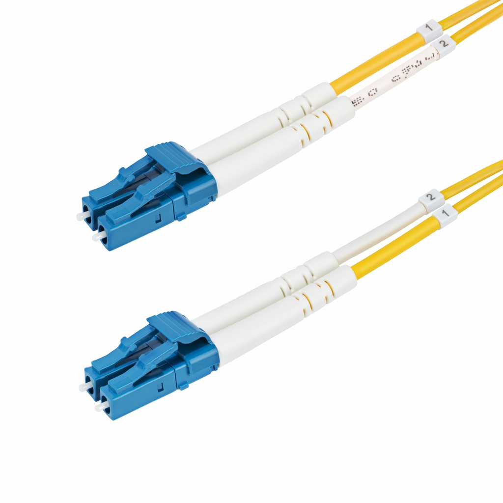 StarTech.com 20m (65.6ft) LC to LC (UPC) OS2 Single Mode Duplex Fiber Optic Cable, 9/125µm, 100G, Bend Insensitive, Low Insert