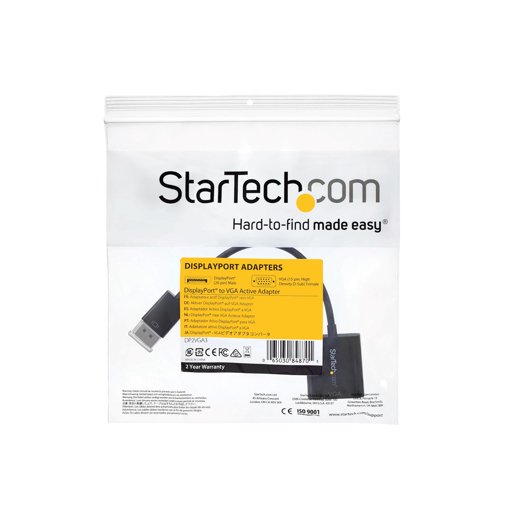 StarTech.com DisplayPort to VGA Adapter - Active DP to VGA Converter - 1080p Video - DP/DP++ Source to VGA Monitor Cable Adapte - Image 3