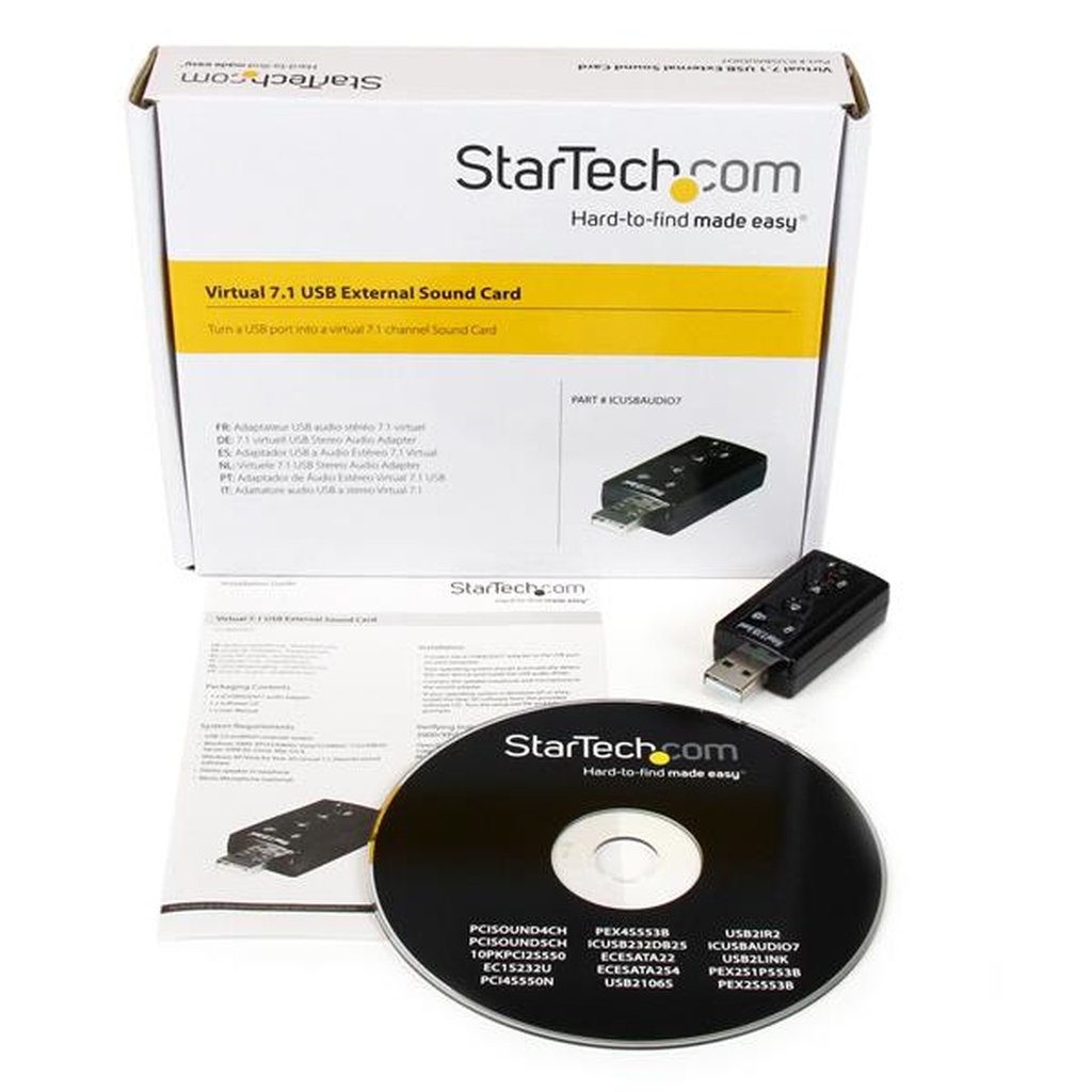 StarTech.com Virtual 7.1 USB Stereo Audio Adapter External Sound Card - Image 2