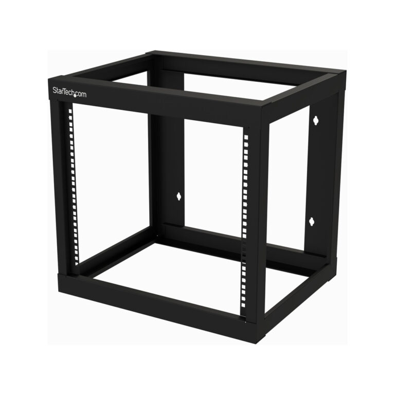 StarTech.com 9U 19" Wall Mount Network Rack 17" Deep 2 Post Open Frame for Server Room/Data/AV/IT/Communication/Computer Equipm