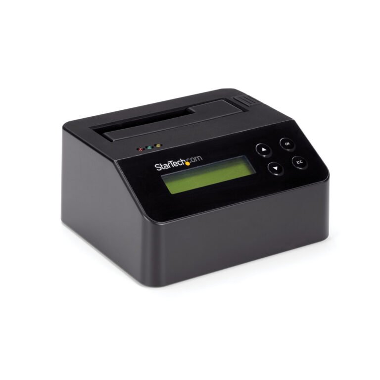 StarTech.com Single Bay Hard Drive Eraser, Standalone HDD/SSD Sanitizer, 4Kn, USB 3.0 to SATA III (6 Gbps), 9 Erase Modes, LCD