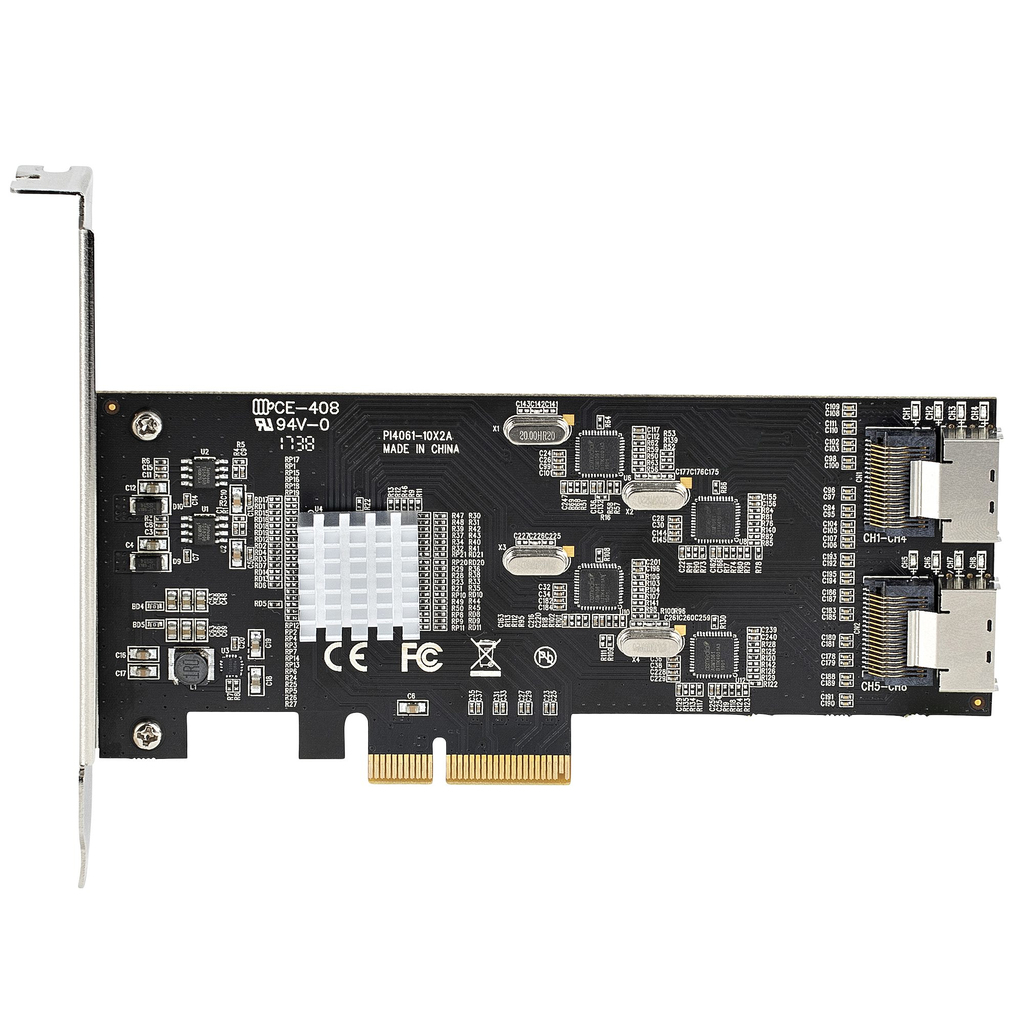 StarTech.com 8 Port SATA PCIe Card - PCI Express 6Gbps SATA Expansion Adapter Card with 4 Host Controllers - SATA PCIe Controll - Image 4
