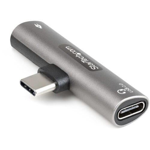 StarTech.com USB C Audio & Charge Adapter - USB-C Audio Adapter w/ USB-C Audio Headphone/Headset Port and 60W USB Type-C Power - Image 4