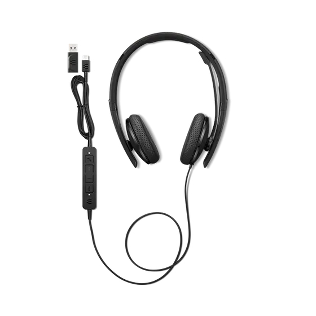Lenovo 4XD1M39028 headphones/headset Wired Head-band USB Type-C Black - Image 7