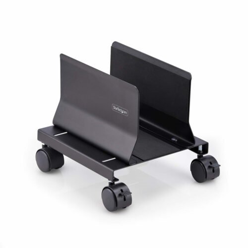 StarTech.com Computer Tower Cart, Rolling Mobile CPU Caddy on Wheels (Casters), Max Load 46.3lb/21kg, Adjustable PC Case Mount, - Image 2