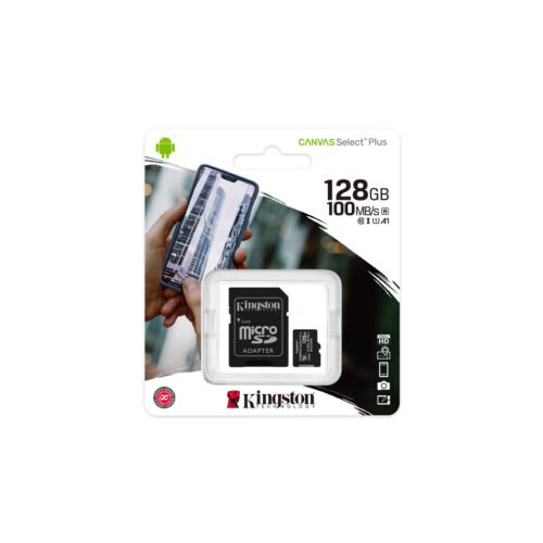 Kingston Technology Canvas Select 128GB micSDXC Plus 100R A1 C10 Card + ADP - Image 3