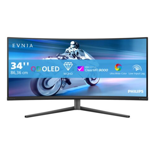 Philips Evnia 34M2C6500/00 computer monitor 86.4 cm (34") 3440 x 1440 pixels Wide Quad HD QD-OLED Grey - Image 8