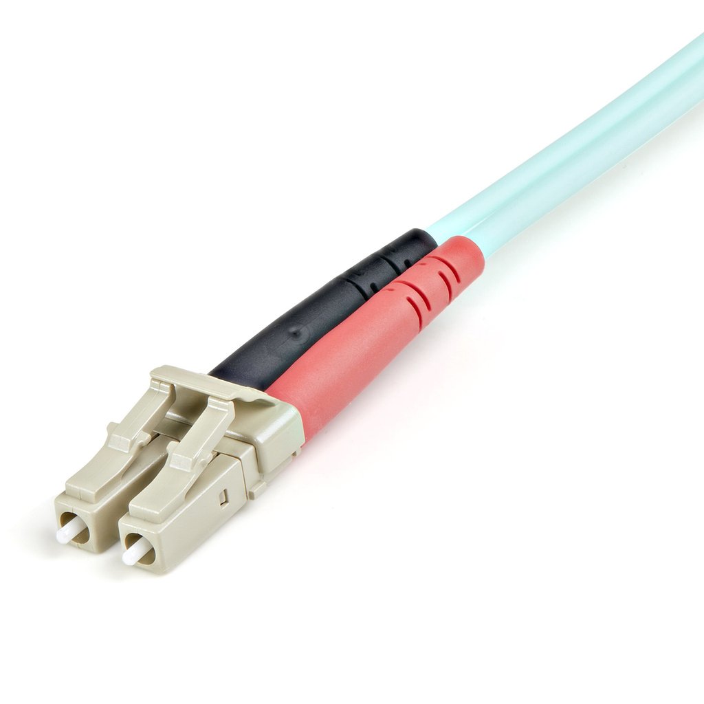 StarTech.com 1m (3ft) LC/UPC to LC/UPC OM3 Multimode Fiber Optic Cable, Full Duplex 50/125µm Zipcord Fiber Cable, 100G, Low In - Image 2