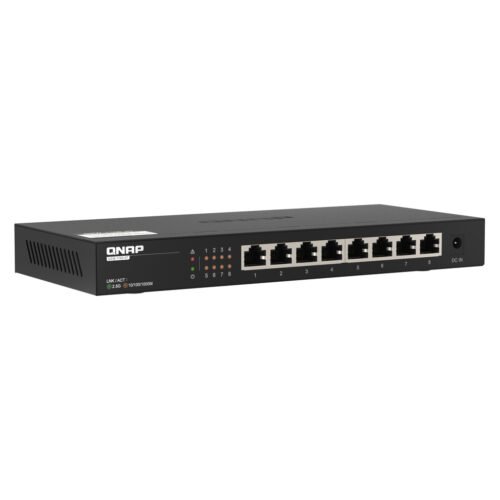 QNAP QSW-1108-8T network switch Unmanaged 2.5G Ethernet (100/1000/2500) Black - Image 4