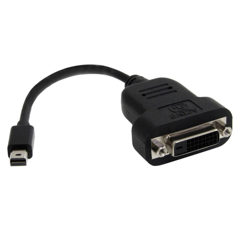 StarTech.com Mini DisplayPort to DVI Adapter - Active Mini DisplayPort to DVI-D Adapter Converter - 1080p Video - mDP or Thunde