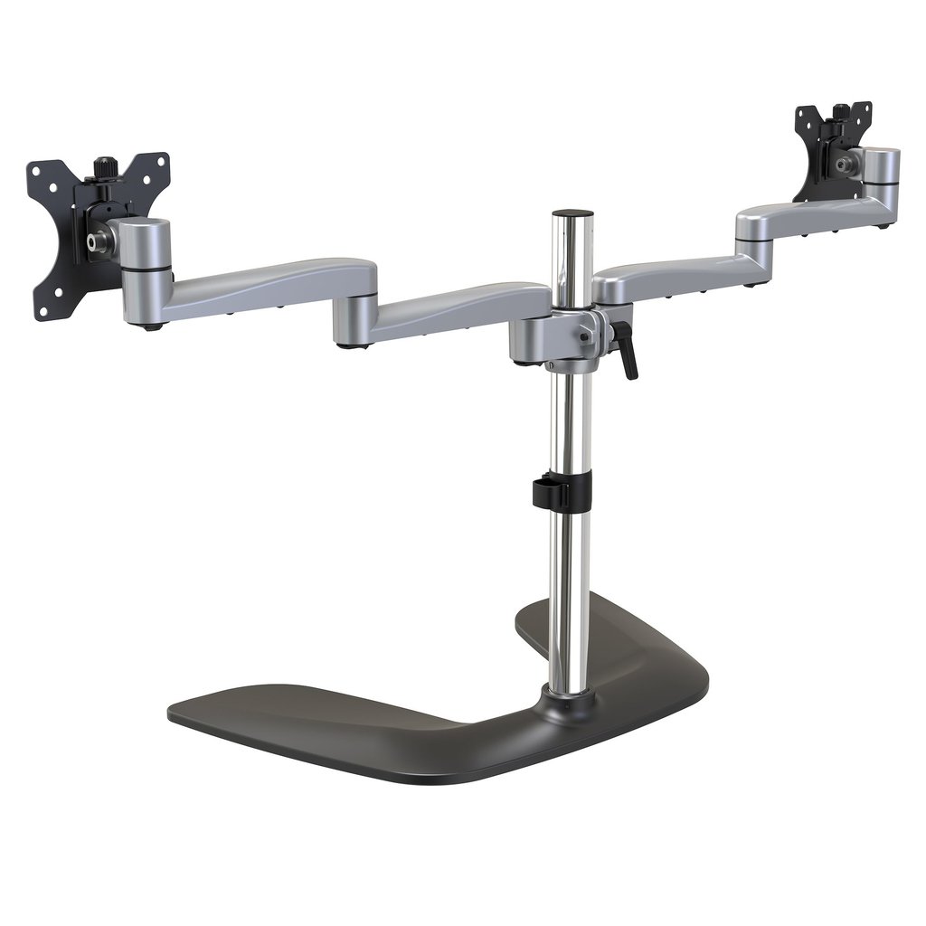 StarTech.com Dual Monitor Stand - Ergonomic Desktop Monitor Stand for up to 32" VESA Displays - Free-Standing Articulating Univ - Image 5