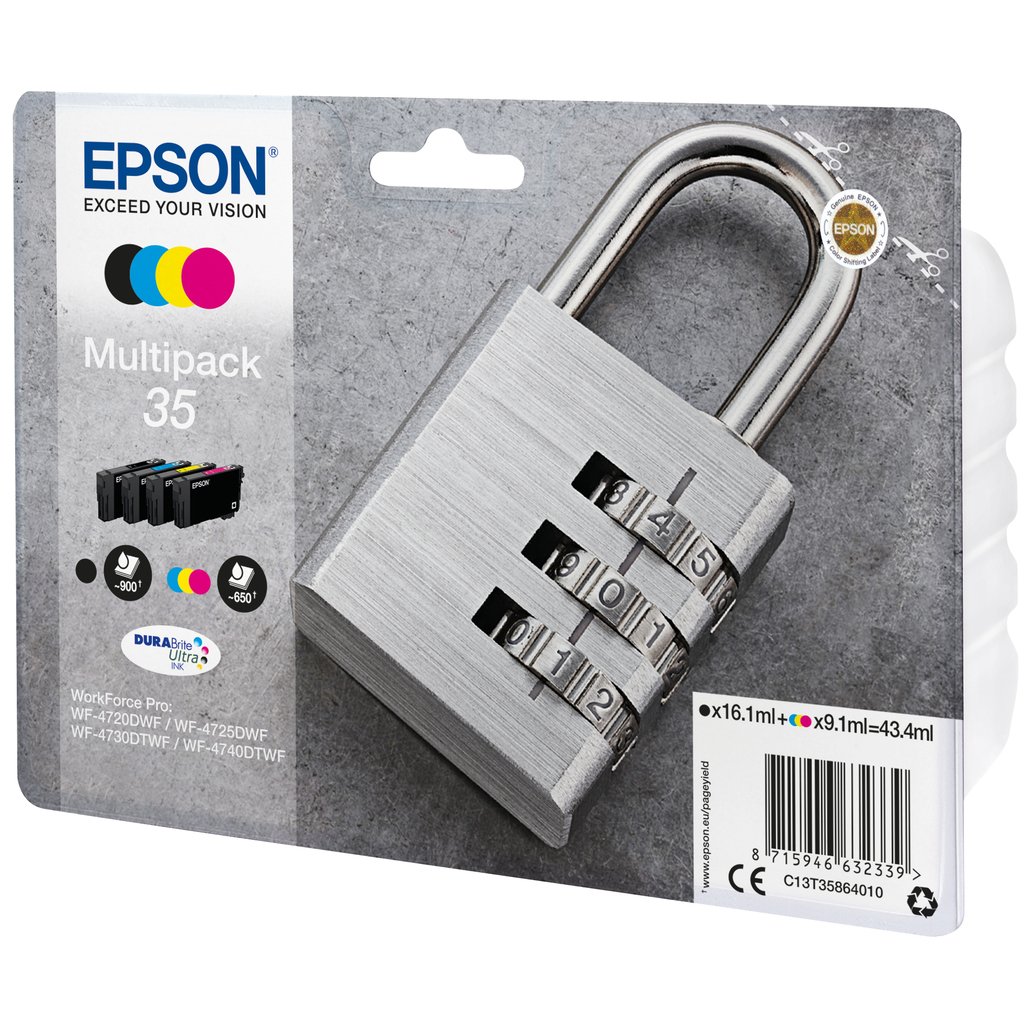Epson Padlock Multipack 4-colours 35 DURABrite Ultra Ink - Image 2