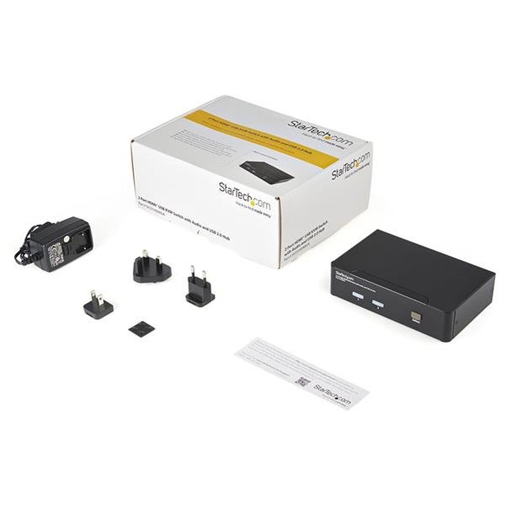 StarTech.com 2 Port USB HDMI KVM Switch with Audio and USB 2.0 Hub - Image 5