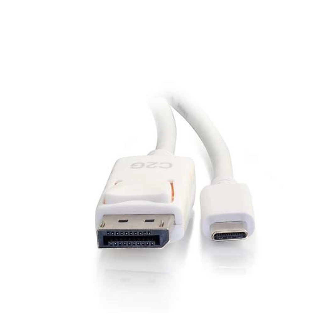 C2G 0.9m (3ft) USB C to DisplayPort Adapter Cable White - 4K Audio / Video Adapter - Image 3