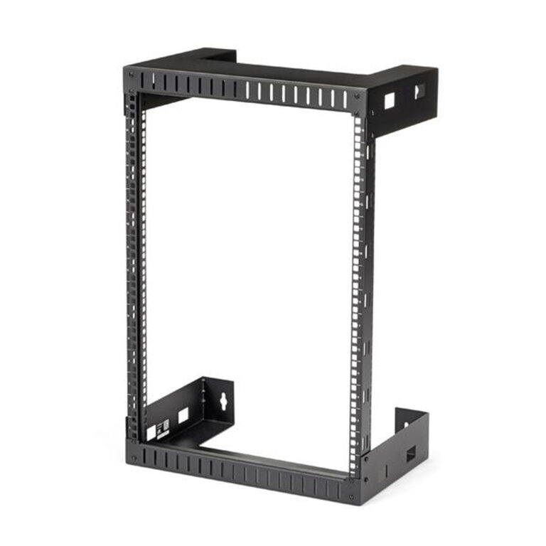 StarTech.com 15U 19" Wall Mount Network Rack - 12" Deep 2 Post Open Frame Server Room Rack for Data/AV/IT/Computer Equipment/Pa