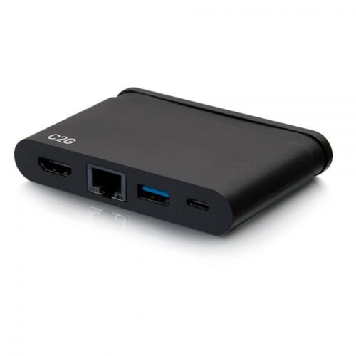 C2G USB-C 4-in-1 Compact Dock with HDMI, USB-A, Ethernet, and USB-C Power Delivery up to 100W - 4K 30Hz - Image 3