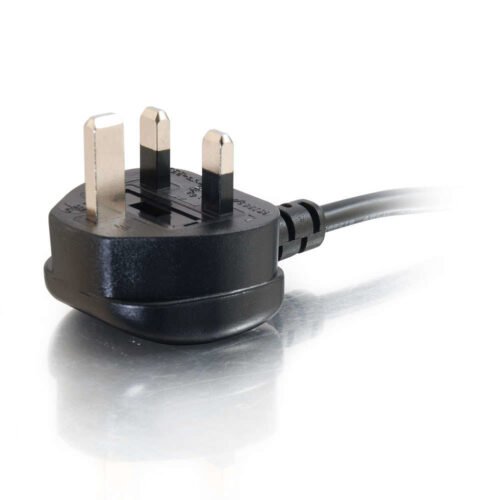 C2G 2m 16 AWG UK Power Cord (IEC320C13 to BS 1363) - Image 2