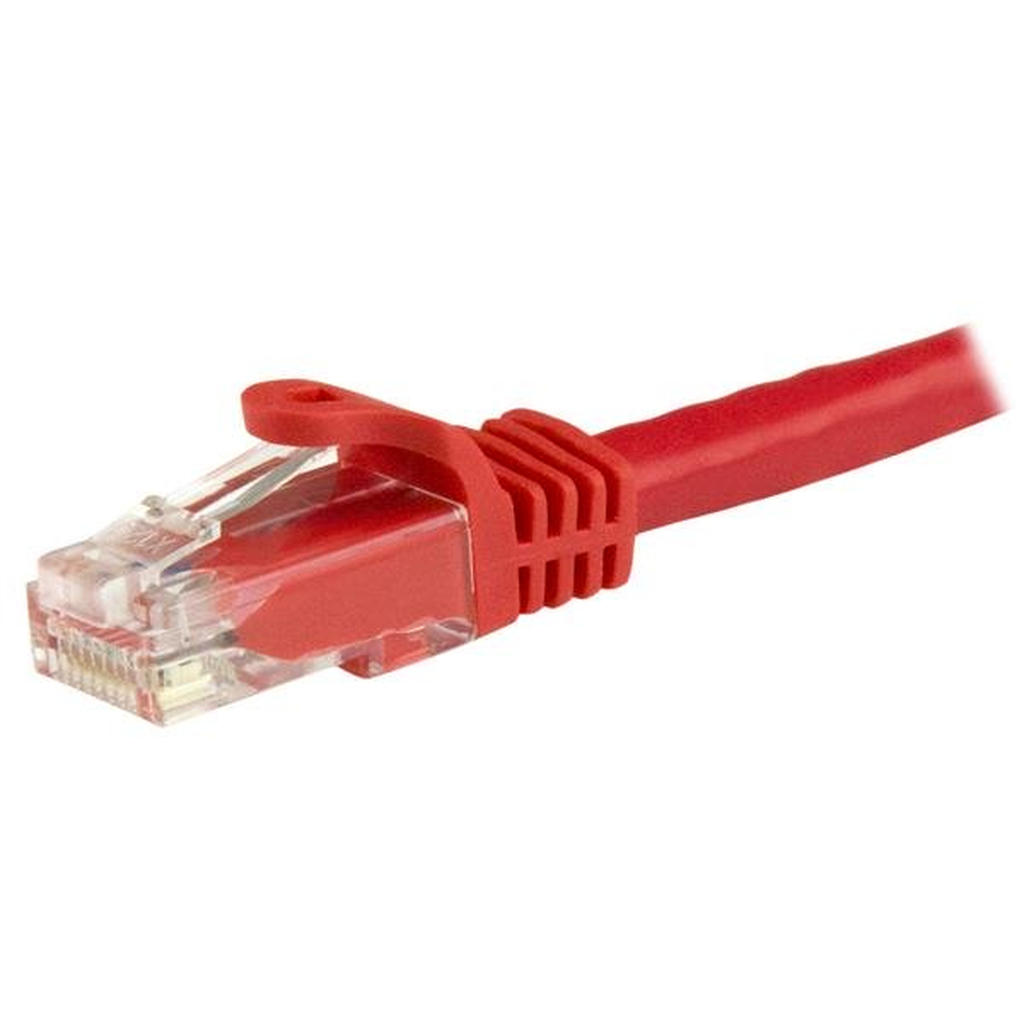 StarTech.com 5m CAT6 Ethernet Cable - Red CAT 6 Gigabit Ethernet Wire -650MHz 100W PoE RJ45 UTP Network/Patch Cord Snagless w/S - Image 2