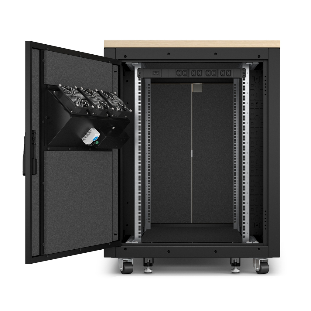 APC NetShelter Soundproof, 17U, Server Rack Enclosure, 230V, Maple - Image 2