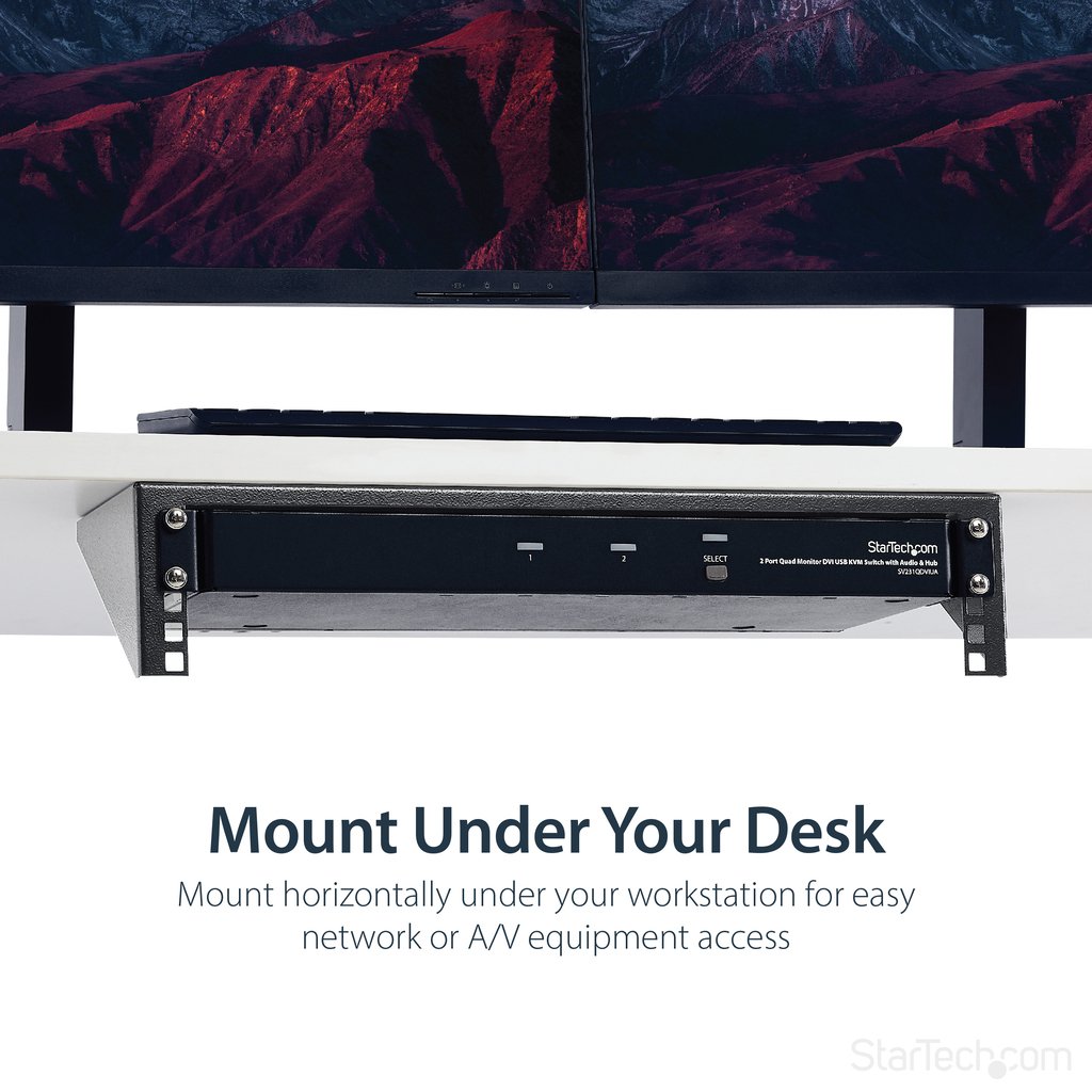 StarTech.com 2U 19in Steel Vertical Wall Mount Equipment Rack Bracket - Image 5