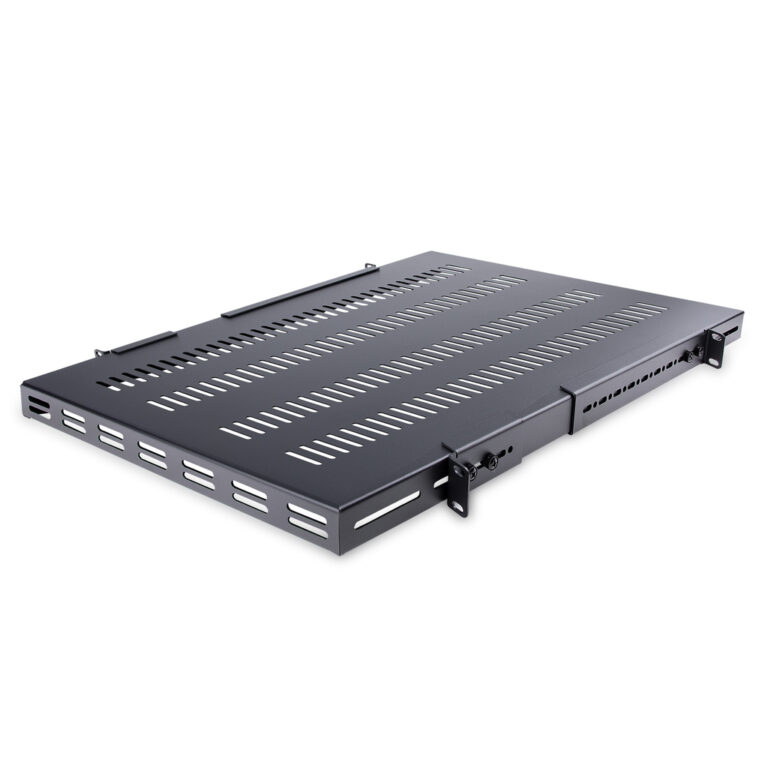 StarTech.com 1U 4-Post Adjustable Vented Server Rack Mount Shelf - 330lbs(150 kg) - 19.5 to 38in Adjustable Mounting Depth Univ