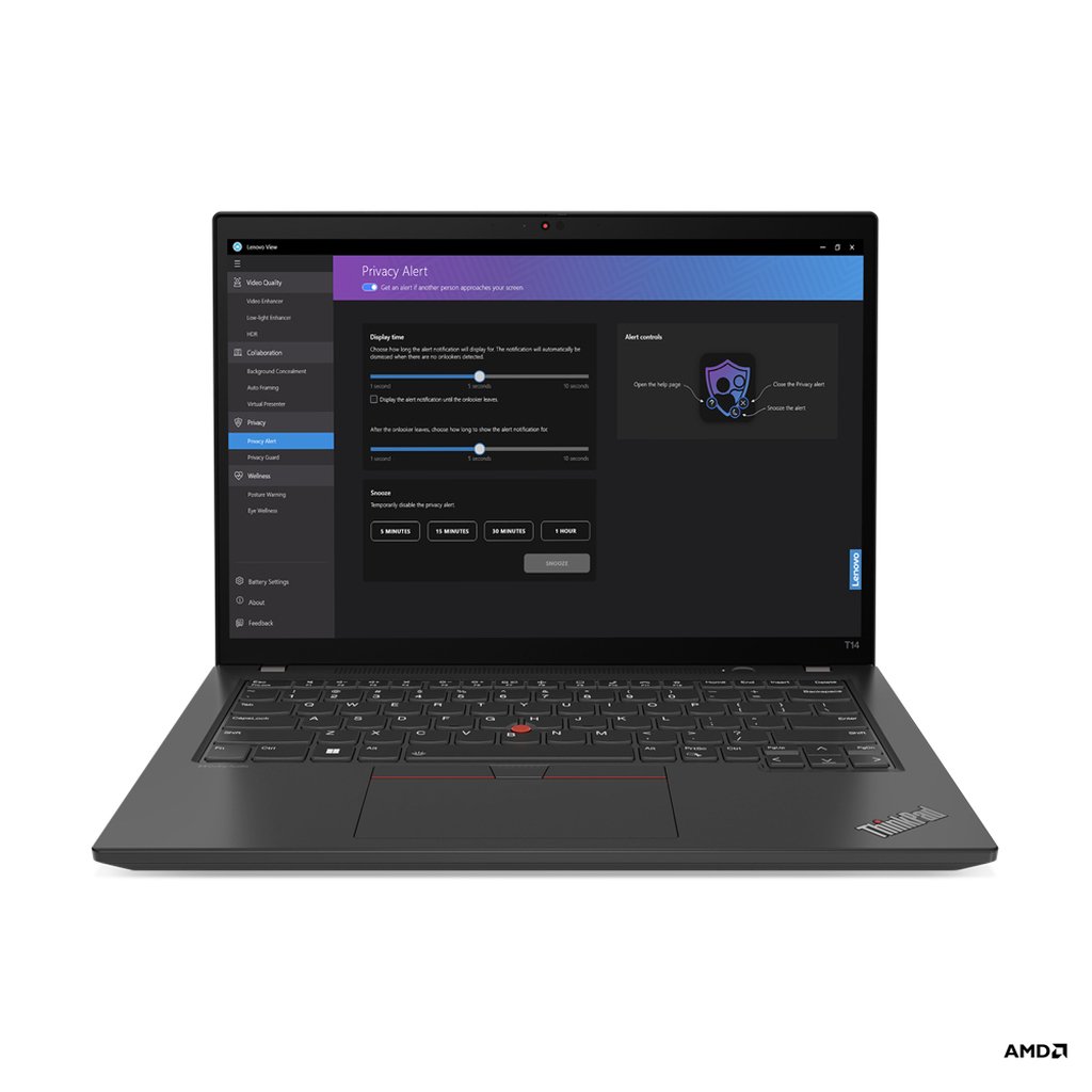 Lenovo ThinkPad T14 Gen 4 (AMD) AMD Ryzen™ 5 PRO 7540U Laptop 35.6 cm (14") WUXGA 16 GB LPDDR5x-SDRAM 256 GB SSD Wi-Fi 6E - Image 2