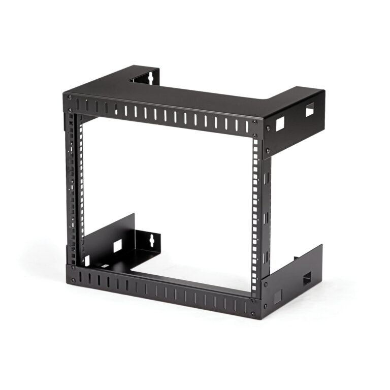 StarTech.com 8U 19" Wall Mount Network Rack - 12" Deep 2 Post Open Frame Server Room Rack for Data/AV/IT/Computer Equipment/Pat