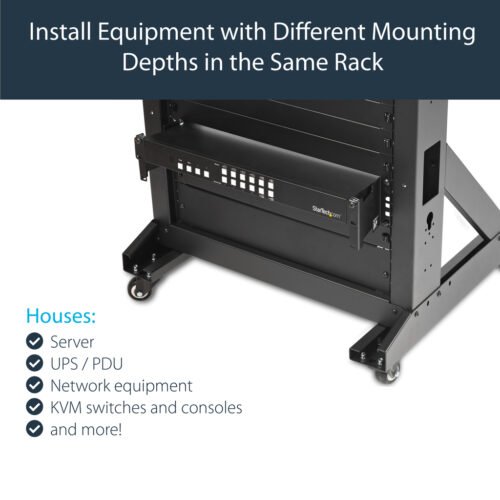 StarTech.com 2U Server Rack Depth Extender Adapter Kit with 4” Adjustment - Image 4