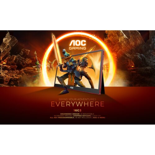 AOC 16G3 portable TV/monitor Portable monitor Black, Red 39.6 cm (15.6") TFT 1920 x 1080 pixels - Image 16