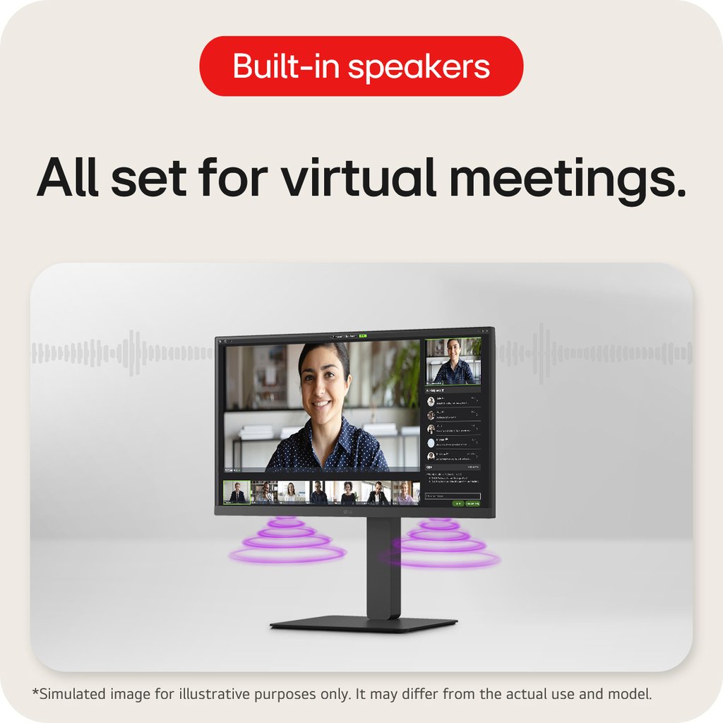 LG 24BA750-B computer monitor 60.5 cm (23.8") 1920 x 1080 pixels Full HD LCD Black - Image 5