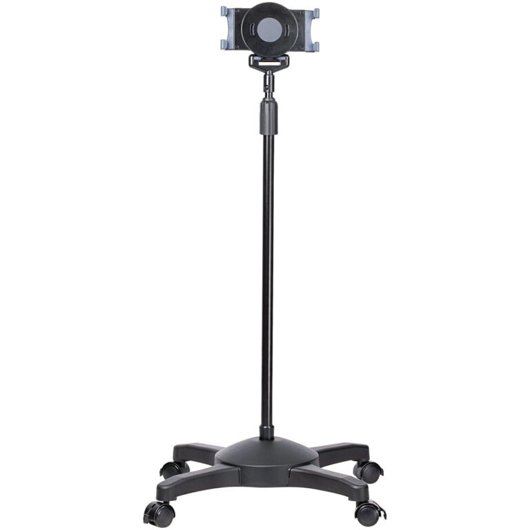 StarTech.com Mobile Tablet Stand with Lockable Wheels - Height Adjustable Cart - Universal Rolling Floor Stand for Tablets from
