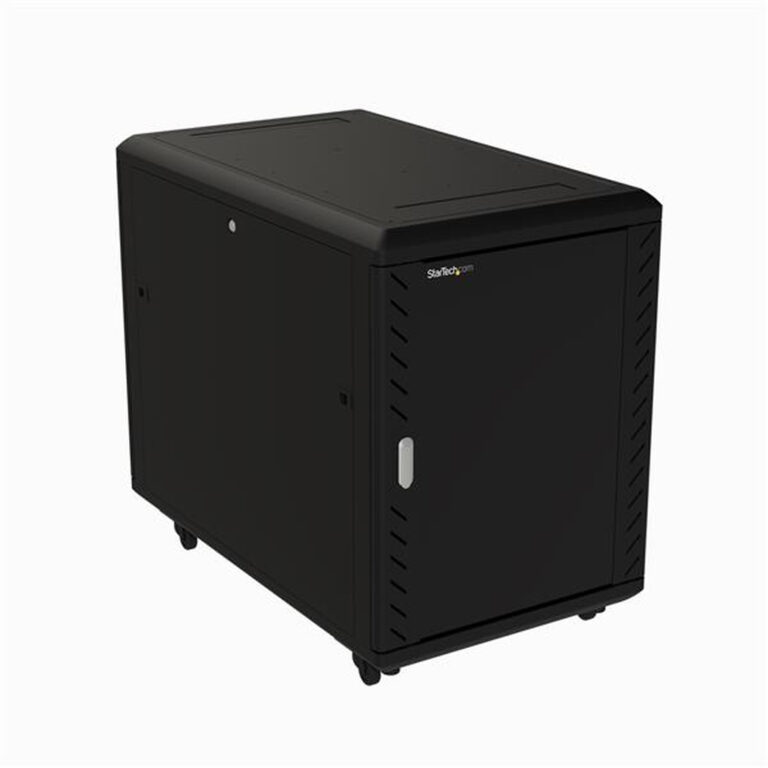 StarTech.com 4-Post 15U Server Rack Cabinet, Lockable 19" Data Rack Cabinet for Computer / AV / IT Equipment, Office / Home Net