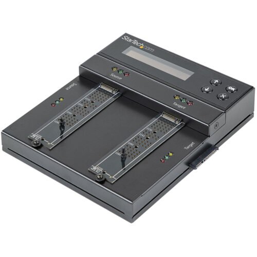 StarTech.com Standalone M.2 SATA & M.2 NVMe Duplicator and Eraser - HDD/SSD Cloner/Wiper for M.2 PCIe AHCI/NVMe, M.2 SATA, 2.5/