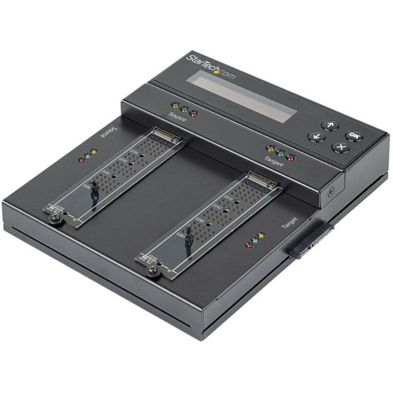 StarTech.com Standalone M.2 SATA & M.2 NVMe Duplicator and Eraser - HDD/SSD Cloner/Wiper for M.2 PCIe AHCI/NVMe, M.2 SATA, 2.5/