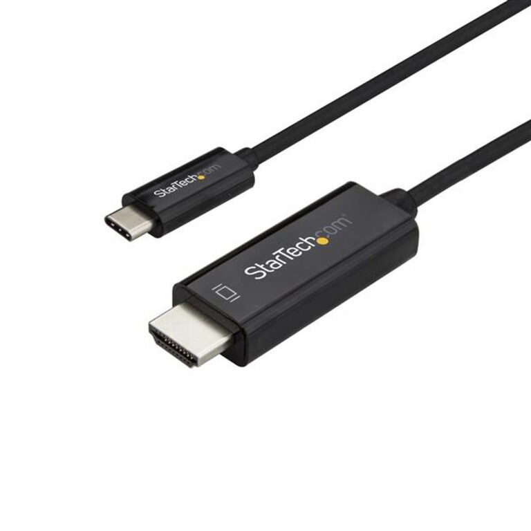 StarTech.com 6ft (2m) USB C to HDMI Cable - 4K 60Hz USB Type C to HDMI 2.0 Video Adapter Cable - Thunderbolt 3 Compatible - Lap