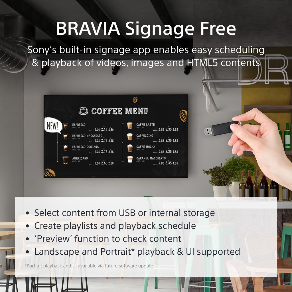 Sony FW-43EZ20L Signage Display Digital signage flat panel 109.2 cm (43") LED Wi-Fi 350 cd/m² 4K Ultra HD Black Android 16/7 - Image 21