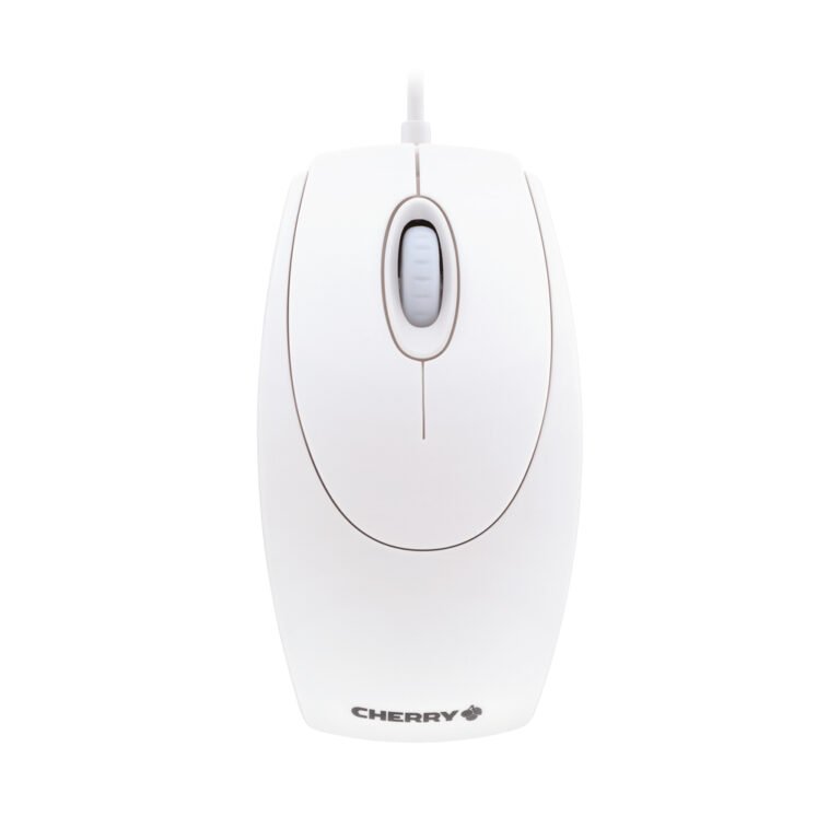 CHERRY WHEELMOUSE OPTICAL Corded Mouse, Pale Grey, PS2/USB