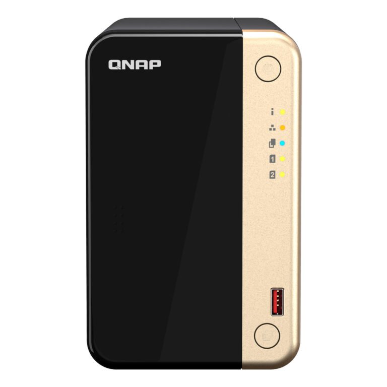 QNAP TS-264 NAS Tower Intel® Celeron® N5095 8 GB 8 TB HDD QNAP Turbo System Black, Gold