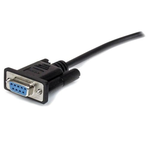 StarTech.com 1m Black Straight Through DB9 RS232 Serial Cable - M/F - Image 2