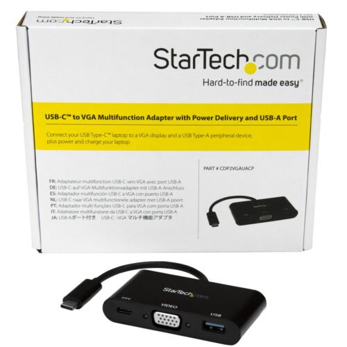 StarTech.com USB-C VGA Multiport Adapter - USB 3.0 Port - 60W PD - Image 9