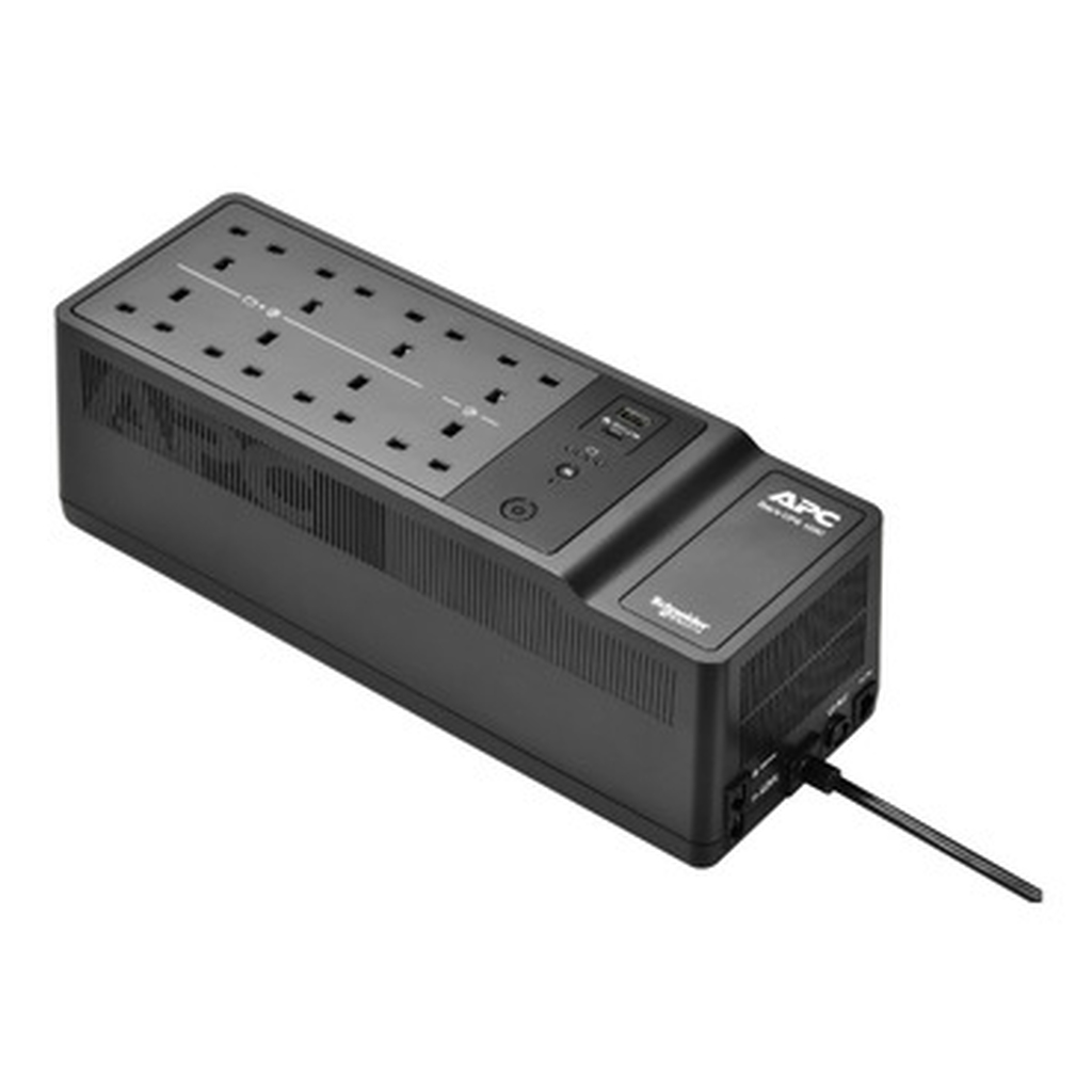 APC Back-UPS, 1050VA/600W Floor/Wall Mount, 230V, 8x British BS1363A outlets, USB Type A+C Port, User Replaceable Battery - Image 2