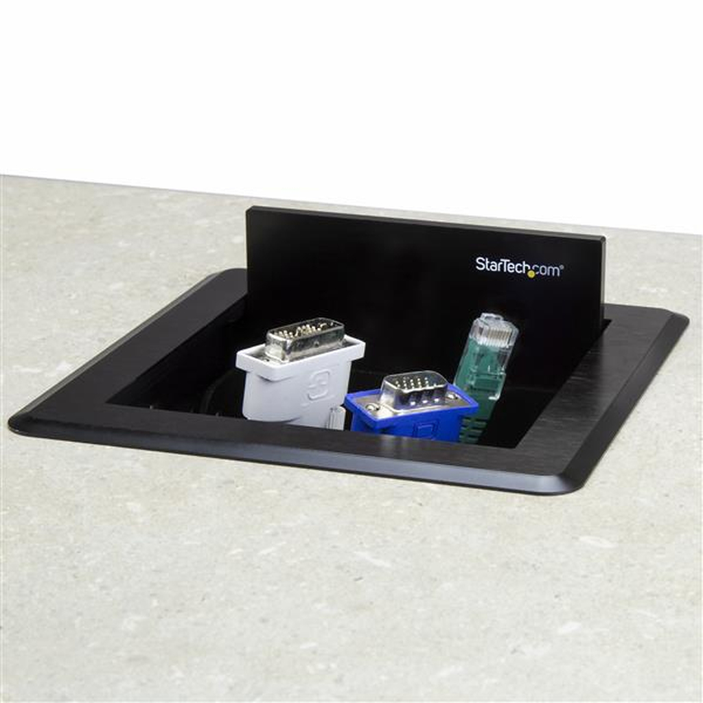 StarTech.com Conference Table Cable Management Box - Table Top - Conference Room AV - Conference Table Connectivity Box - Image 4