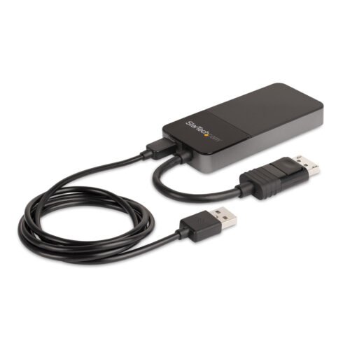 StarTech.com 3 Port Multi Monitor Adapter - DisplayPort 1.4 to 3x 4K DisplayPort Video Splitter - Dual or Triple 4K - Laptop/De - Image 2