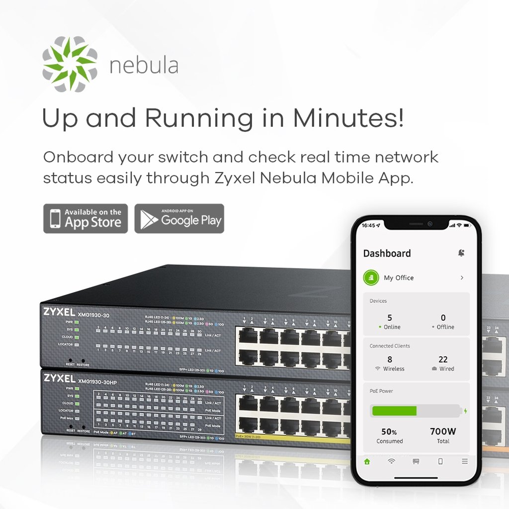 Zyxel XMG1930-30 Managed L3 2.5G Ethernet (100/1000/2500) Black - Image 6