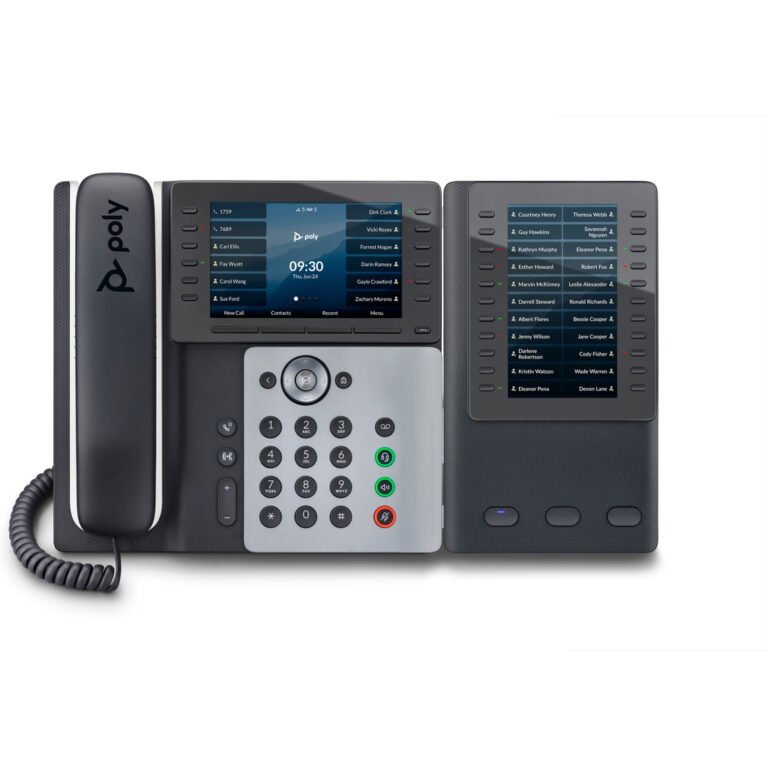 POLY Edge E550 IP Phone and PoE-enabled