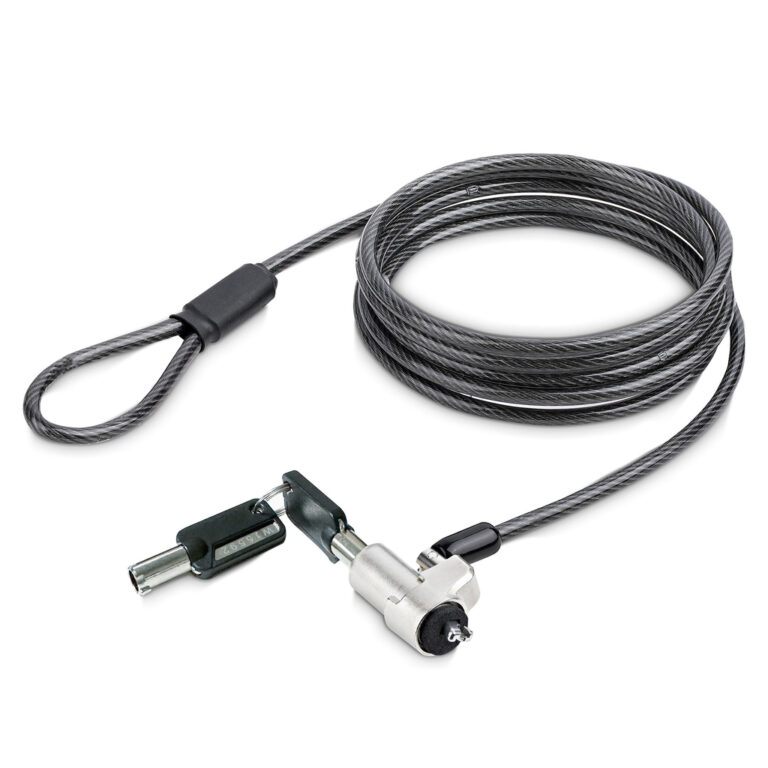 StarTech.com Laptop Cable Lock Compatible With Noble Wedge®; 6Ft (2m), Anti-Theft Keyed Lock, Security Cable for Dell XPS/