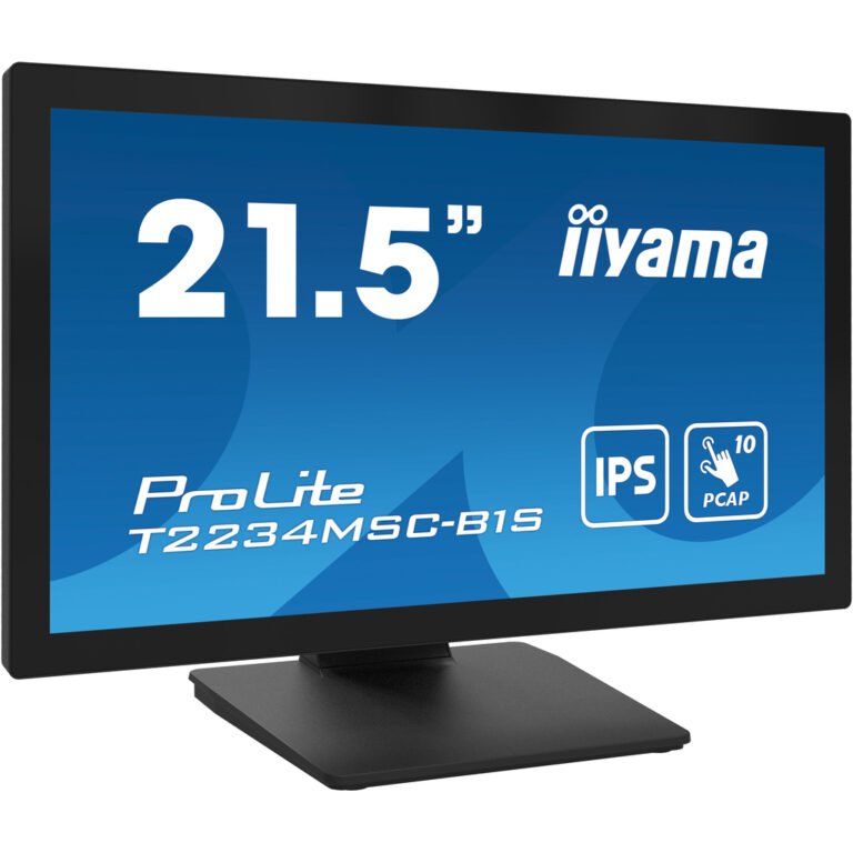 iiyama ProLite 22" Full HD 10pt touchscreen featuring IPS panel technology, touch through glass function and anti fingerprint c