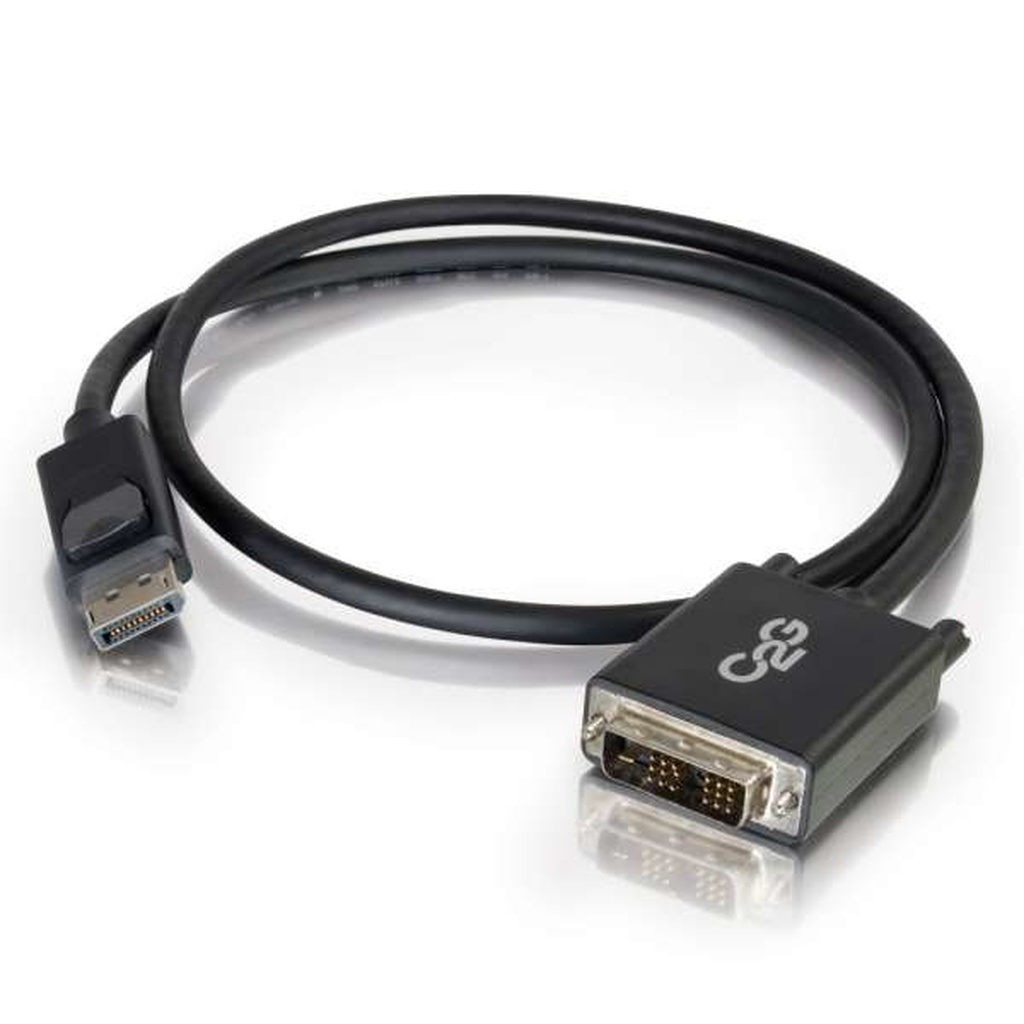 C2G 4.5m DisplayPort™ Male to Single Link DVI-D Male Adapter Cable - Black (TAA Compliant) - Image 2