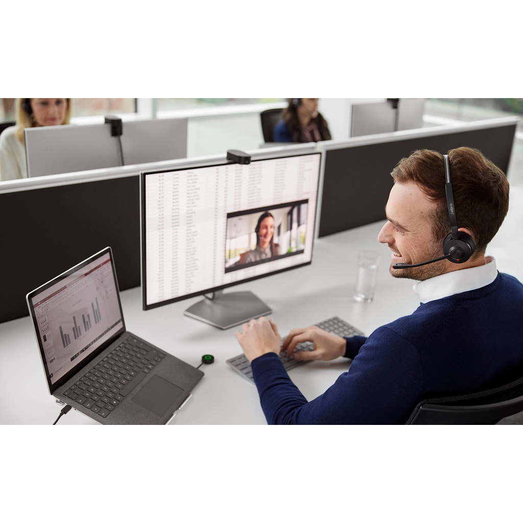 Jabra ENGAGE 55 UC STEREO Headset Wireless Head-band Office/Call center Black - Image 6